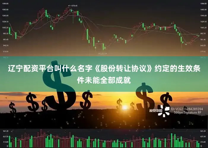 辽宁配资平台叫什么名字《股份转让协议》约定的生效条件未能全部成就