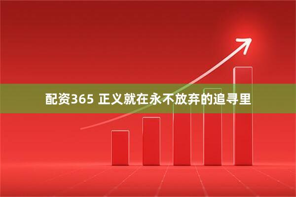 配资365 正义就在永不放弃的追寻里